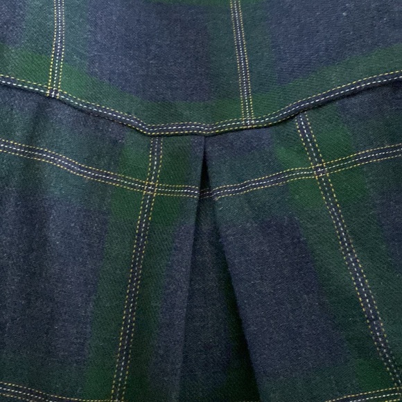 Amaryllis Navy Plaid Cuff-Sleeve Button-Up Shirt💙💚💙 - Picture 12 of 14